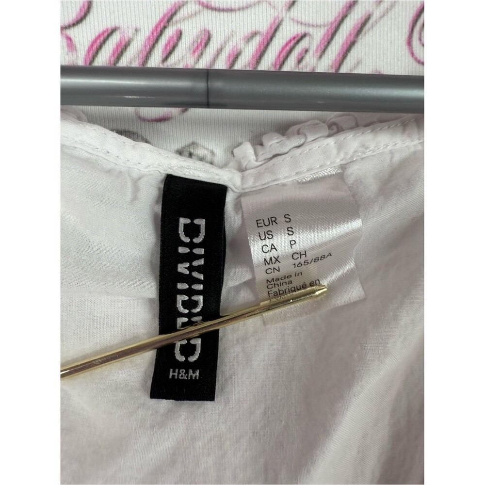 Divided tank top Lacie style White Eyelet Ruffle V-Neck Sleeveless Top - Picture 8 of 9